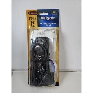 Belkin PRO Series DB9 Female-to-DB25 Female Serial Printer 10' Cable Null Modem